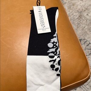 FP Movement by Free People Black and White Patterned Compression Socks